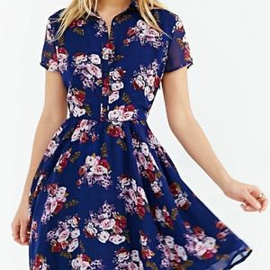 Urban outfitters lucca floral shirt dress